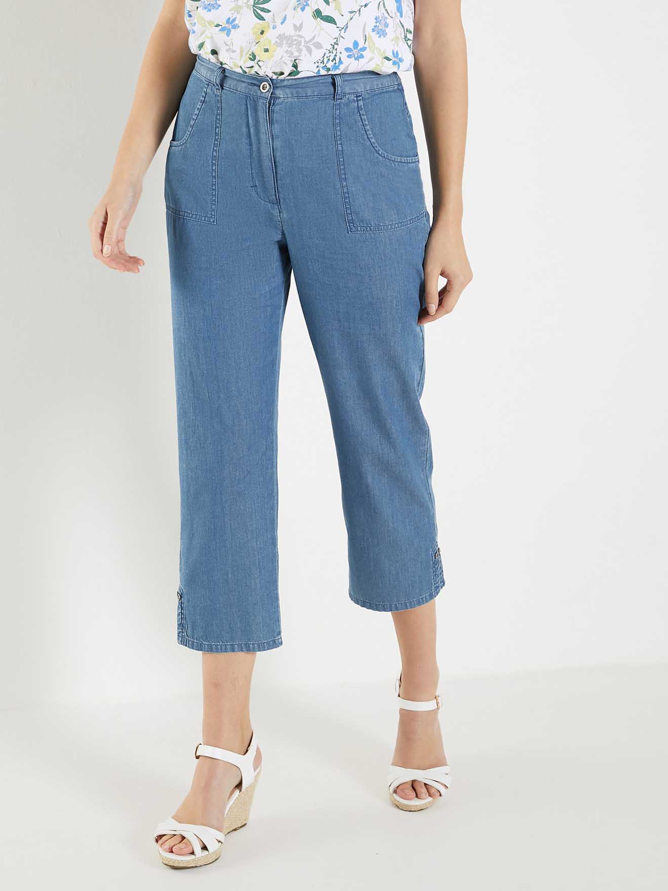 Pantacourt en chambray