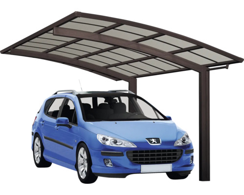 Ximax Portoforte Type 60 enkele carport, geanodiseerd aluminium, speciale lengte 270,4 x 555,8 cm, matbruin