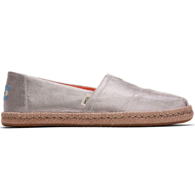 Espadrilles Métallisées Argent Femme Toms - The Corner Shop