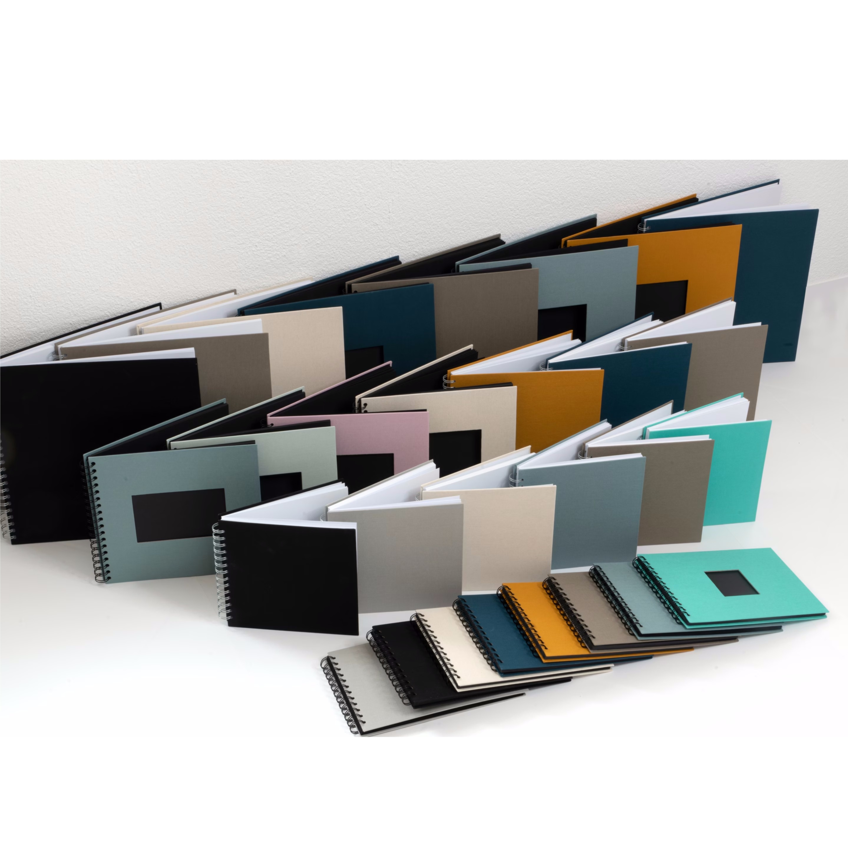 (20x20cm) Creative Leinen Square Album Foto Spiralalbum Gäste Buch (8.148600) - Curry