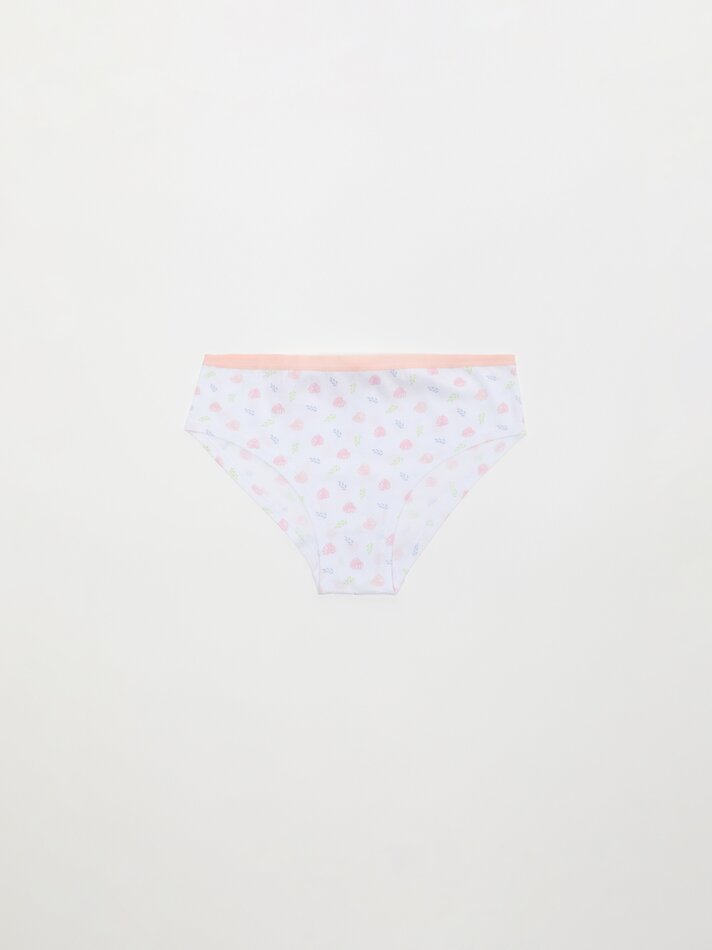 Pacote com 7 calcinhas hipster estampadas - Cores variadas