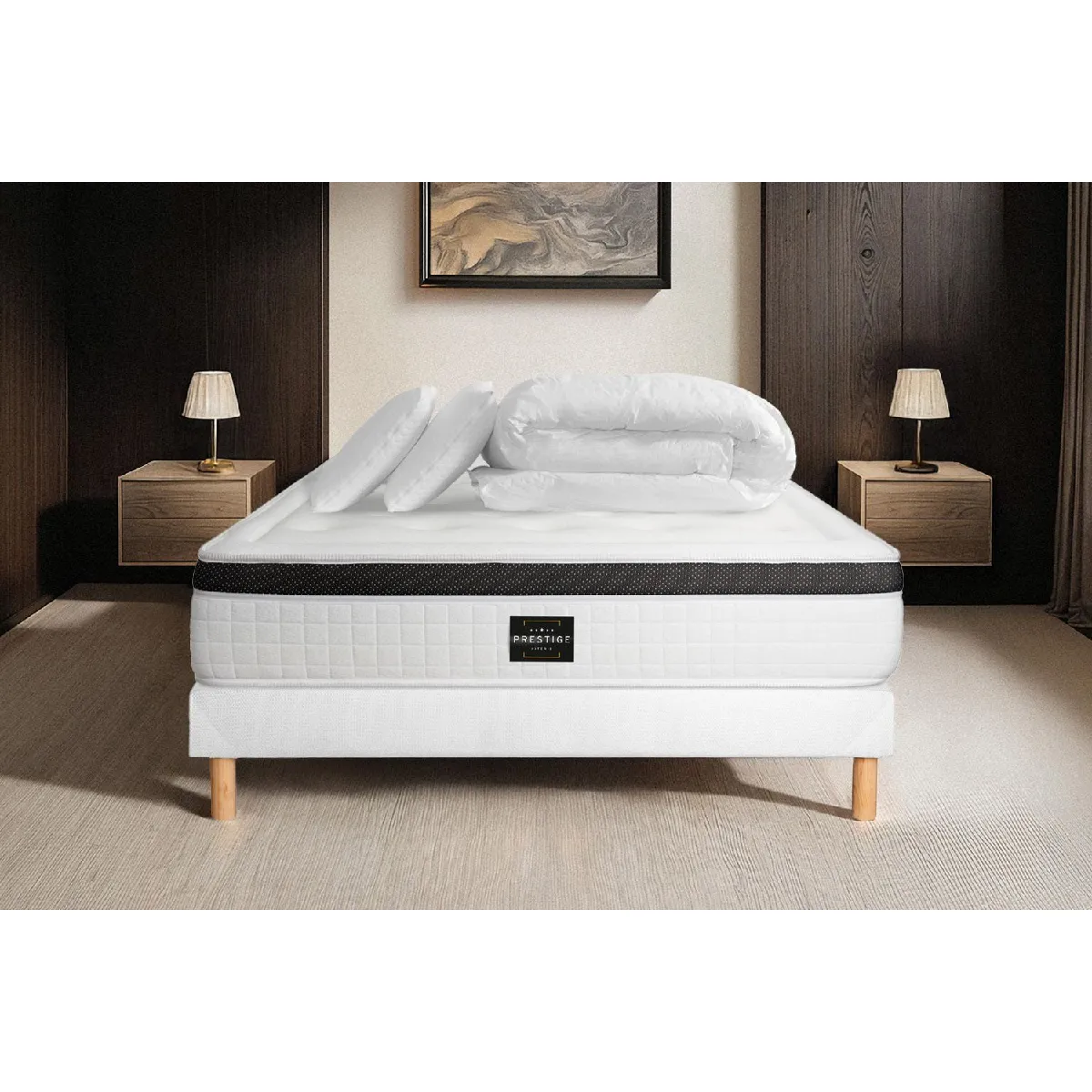 Prestige Literie Pack Privilège 140x200 - Blanc