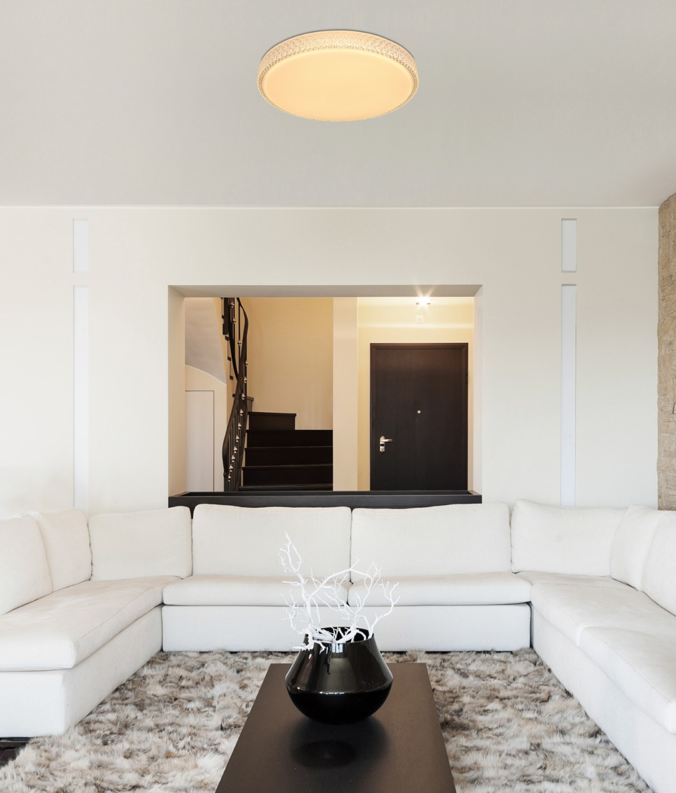 LED-Deckenleuchte - weiß - dimmbar - 60 cm