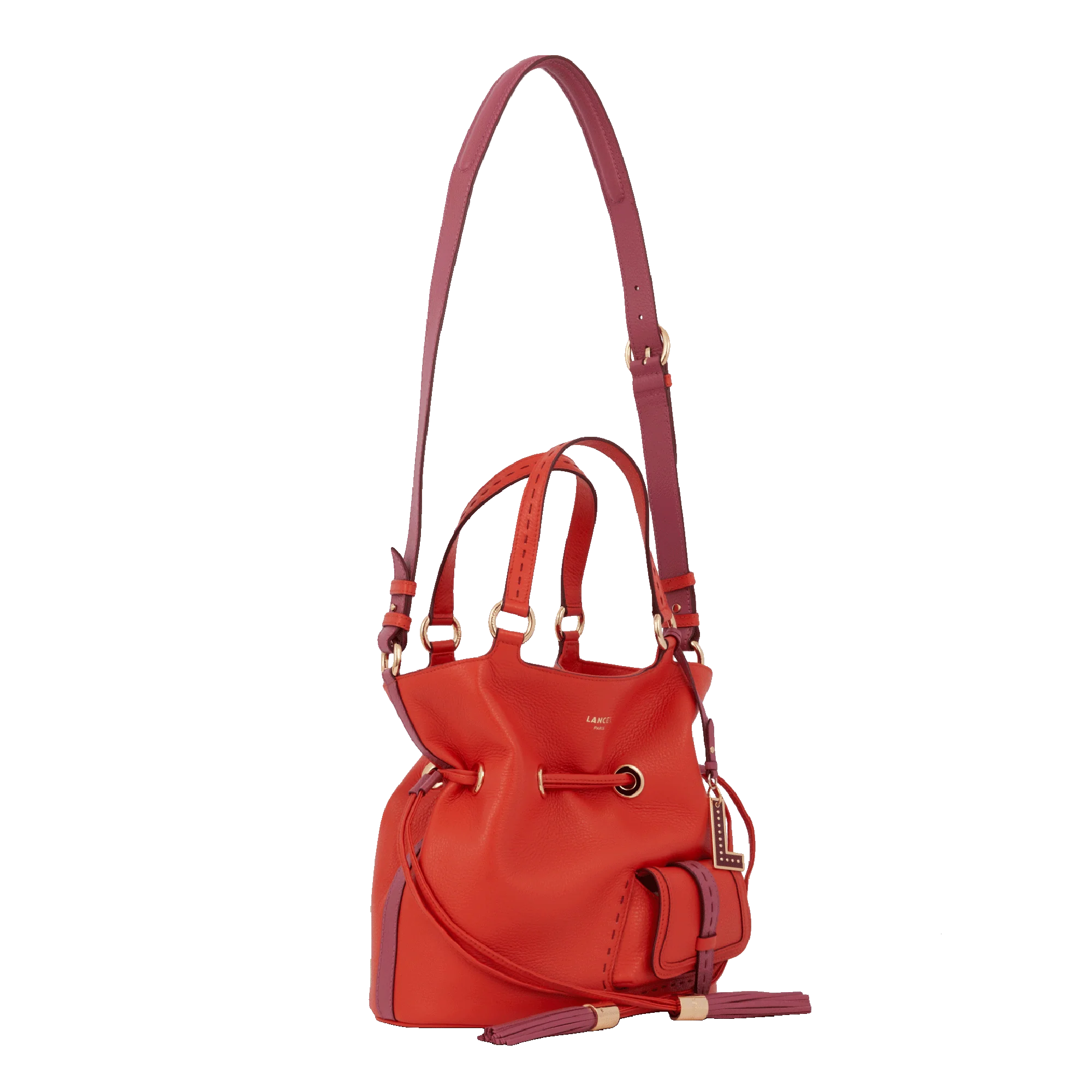 Sac seau M Premier Flirt de Lancel-MULTICO CITROUILLE