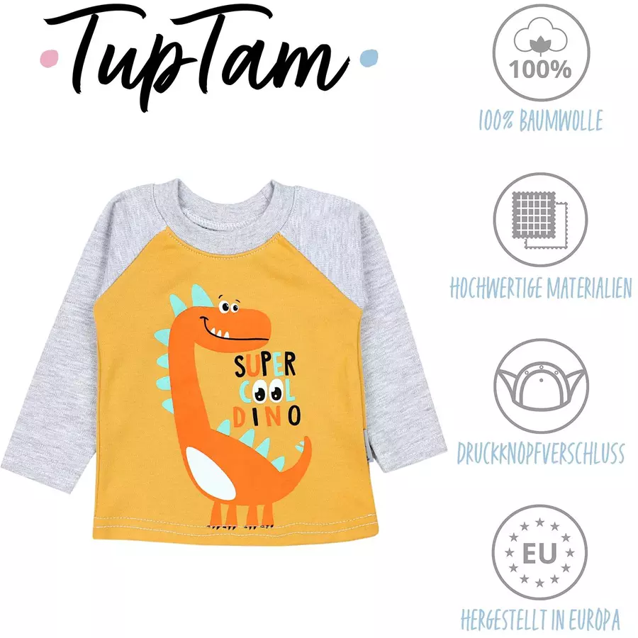 TupTam Baby Jungen Langarmshirt 5er Set schwarzblau