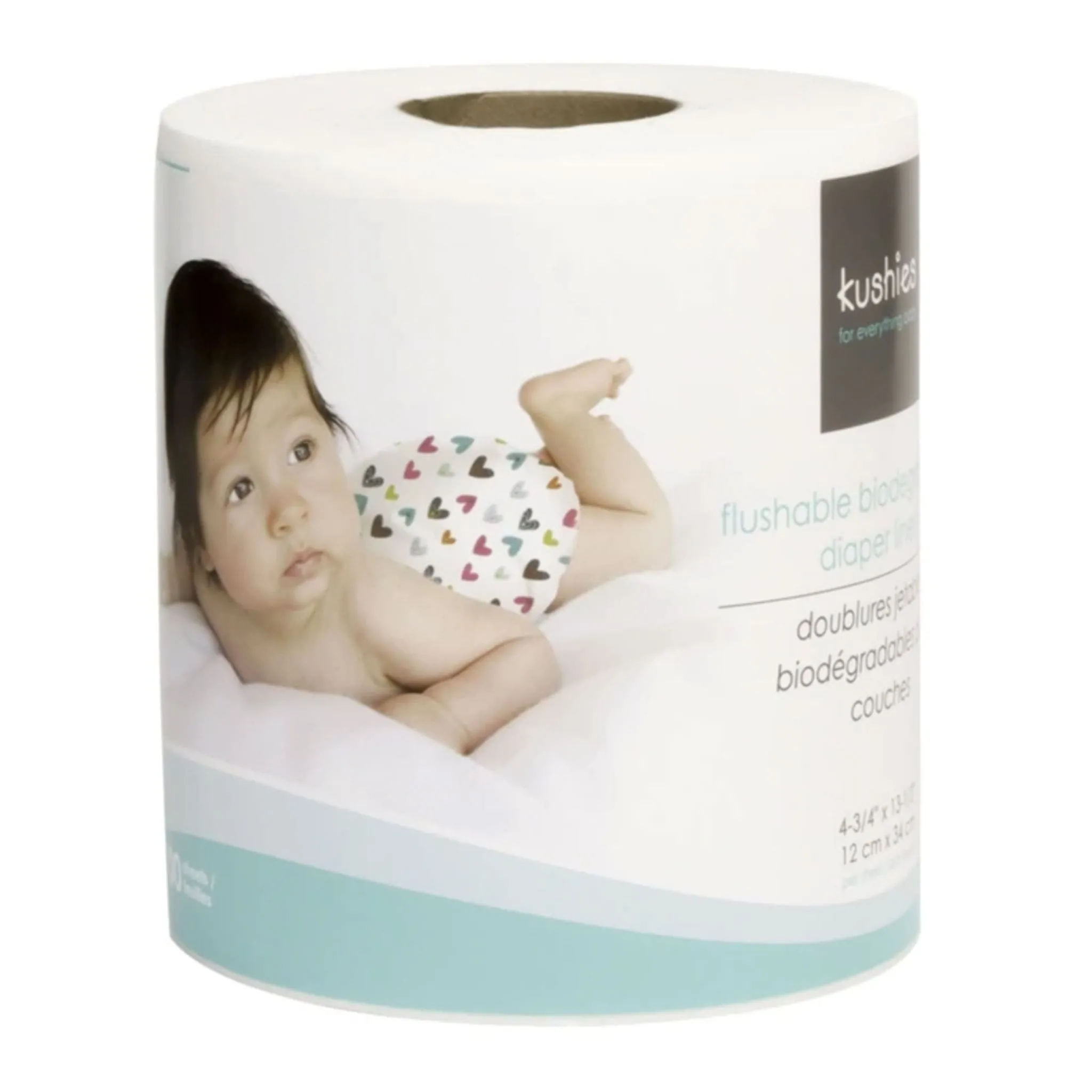 Kushies Feuillets Jetables Biodégradables pour Couches Lavables - 100 Feuillets