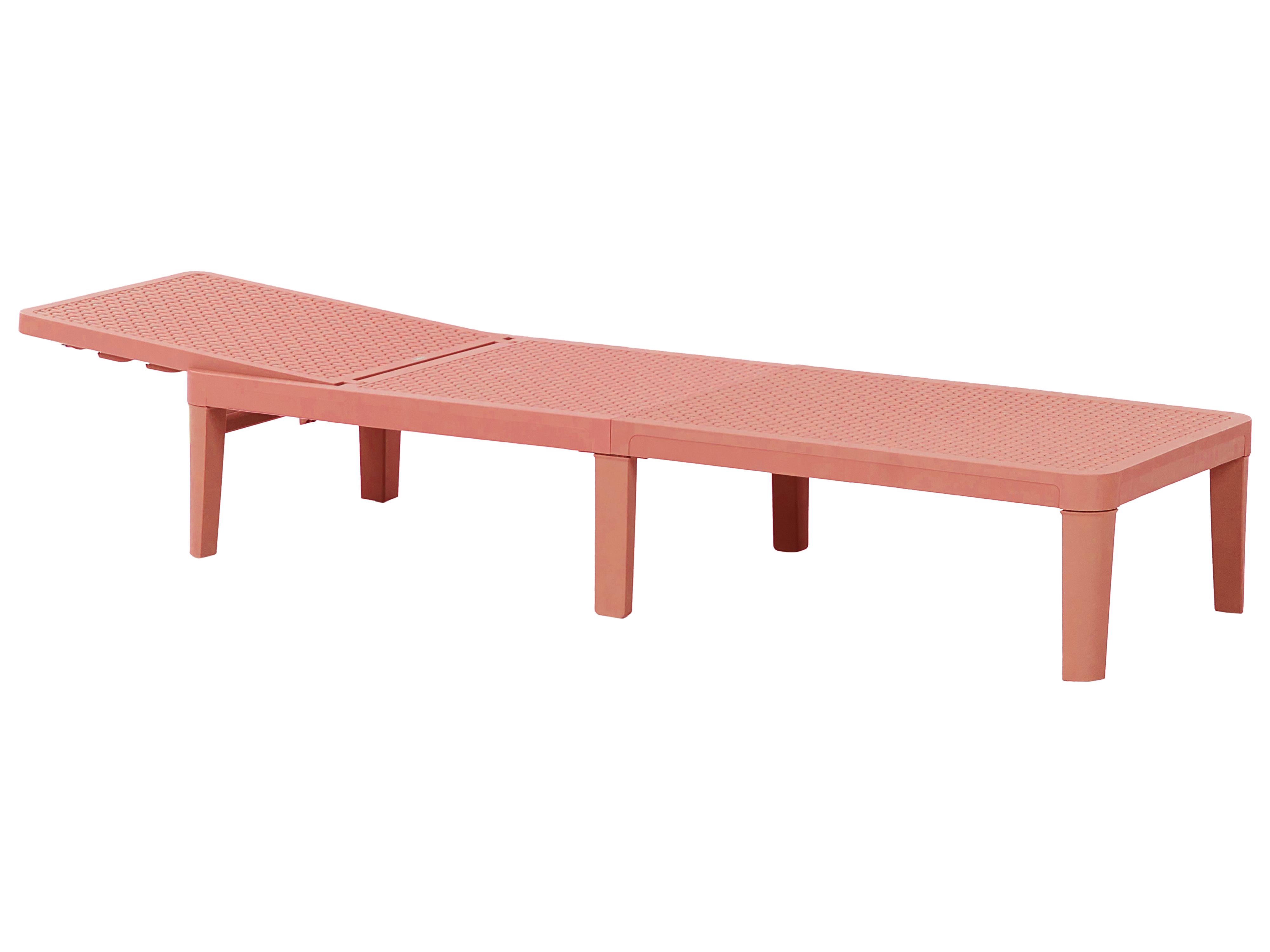 Ligstoel OSSIMO achteroververstelbaar Synthetisch materiaal Rood