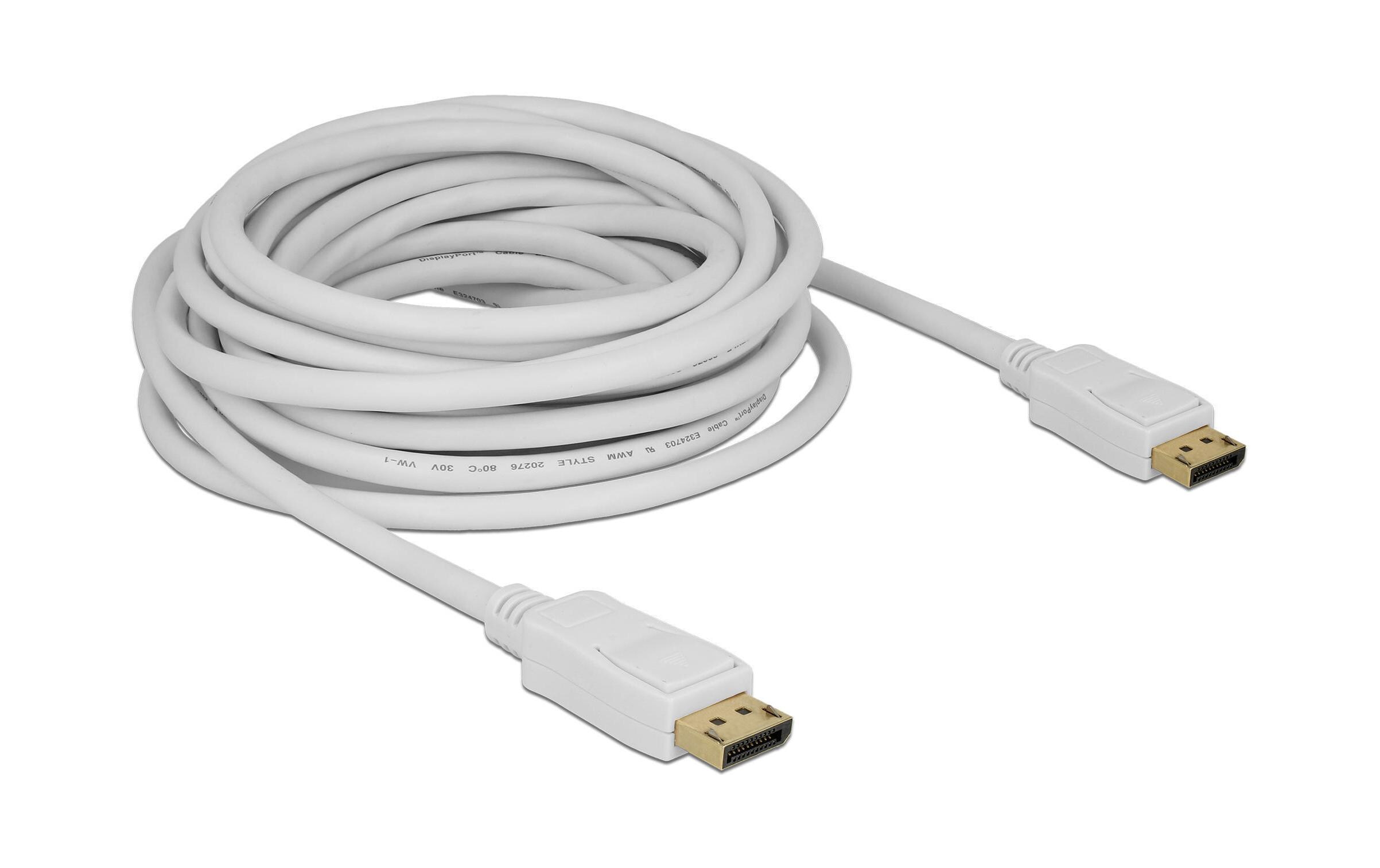 Kabel DisplayPort - DisplayPort, 7 mDelock DisplayPort 1.2 Kabel 4K 60 Hz 5 m ohne Einrastfunktion