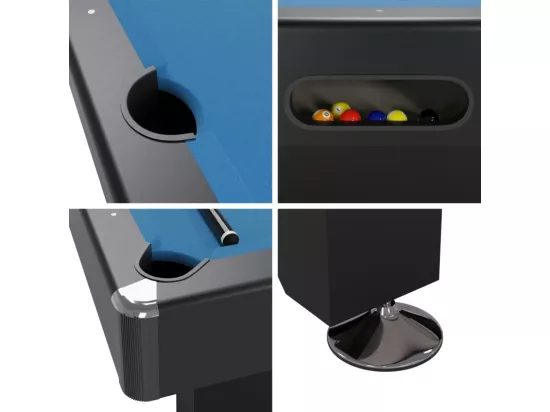 Billard Américain convertible Table dinatoire - 212 x 118 x 86 cm - Retour de boules automatique et Accessoires inclus