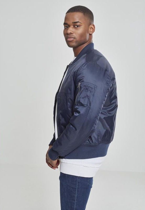 Urban Classics - Basic Bomber - Herenjas - Marineblauw - 1 stuk