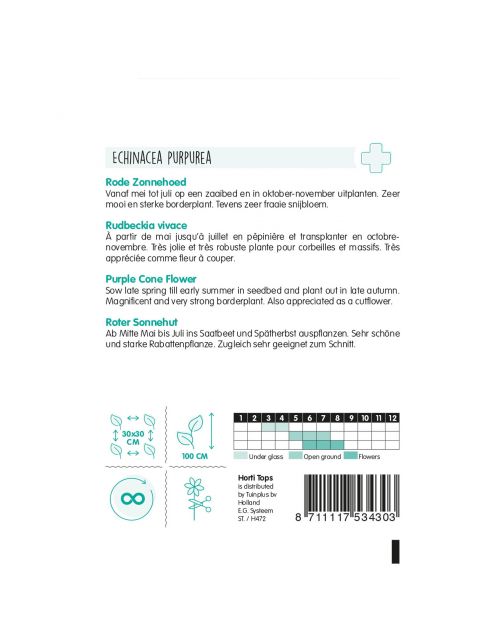 Hortitops Echinacea - Rode Zonnehoed - Bloemenzaden - 500 g