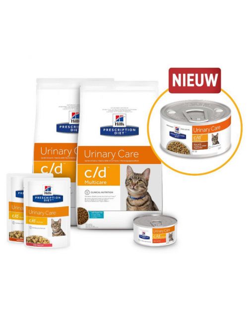 Hill's Prescription Diet C\/D Multicare Urinary Care Blik - Kattenvoer - Kip 156 g