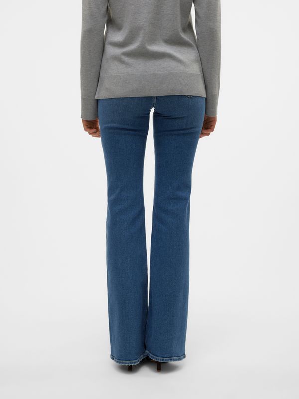 Vmselina - High Rise Flared Fit Jeans - Blauw - Katoen