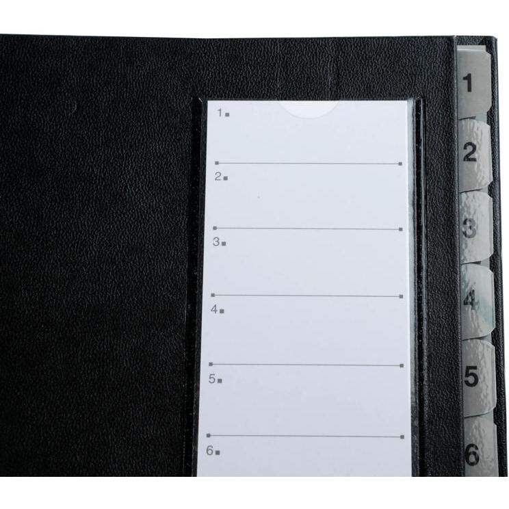 Trieur rigide Ordonator numerique dos extensible 12 compartiments 1 à 12 - Noir