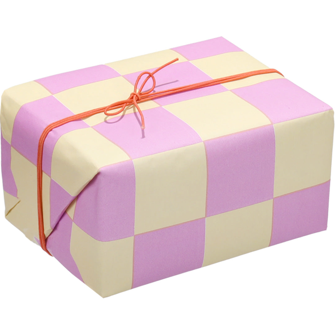 ole inpakpapier checkerboard - vanilla - violet - 3 m