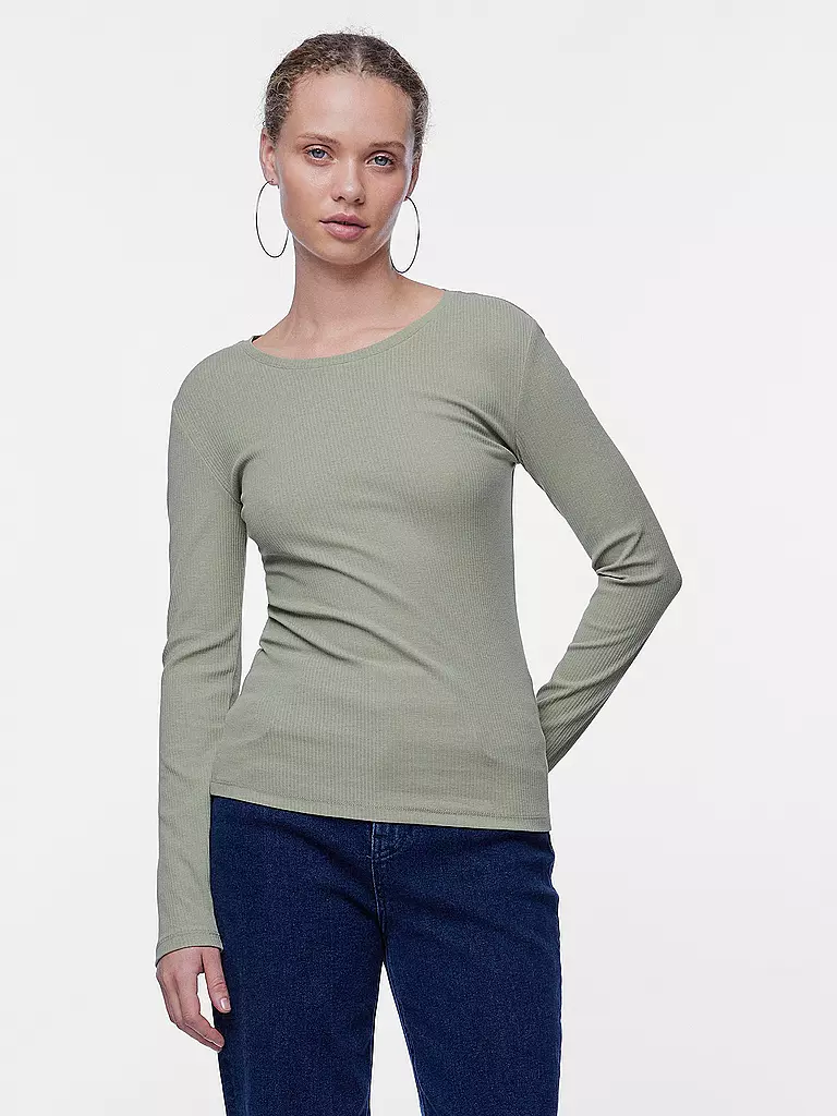 PIECES Langarmshirt PCRUKA hellgrün