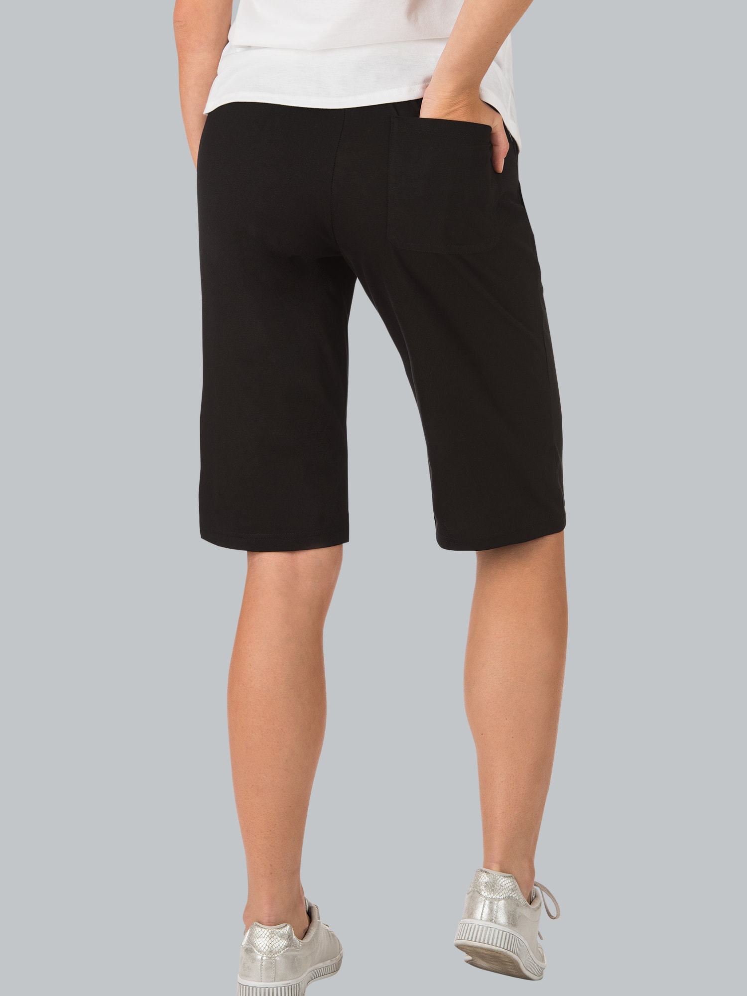 Bermuda aus Single-Jersey Schwarz