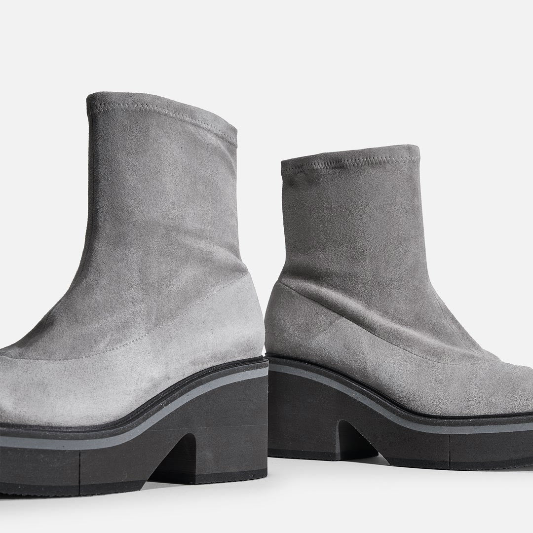 ANKLE BOOTS - ALBANE ankle boots, grey suede lambskin || OUTLET