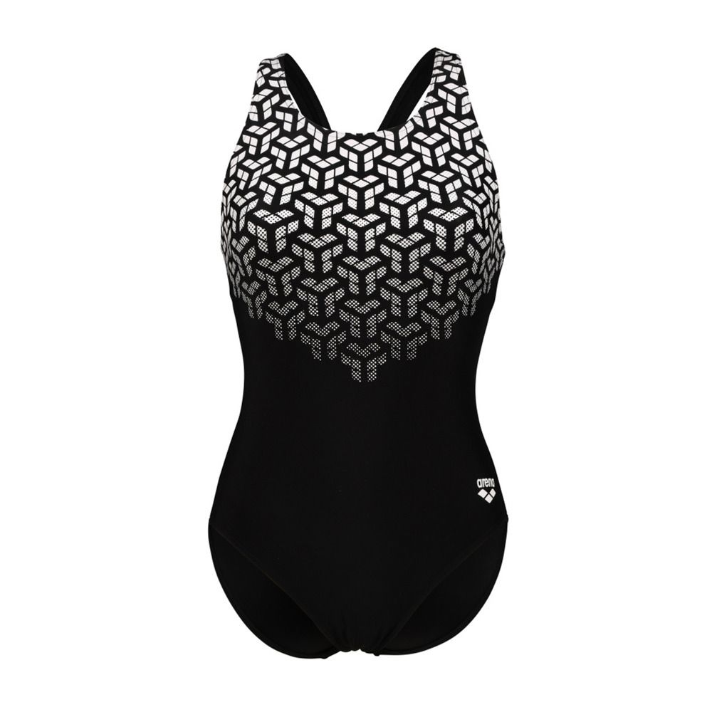 Arena KIKKO V BACK GR - Maillot de bain 1 pièce Femme black/black