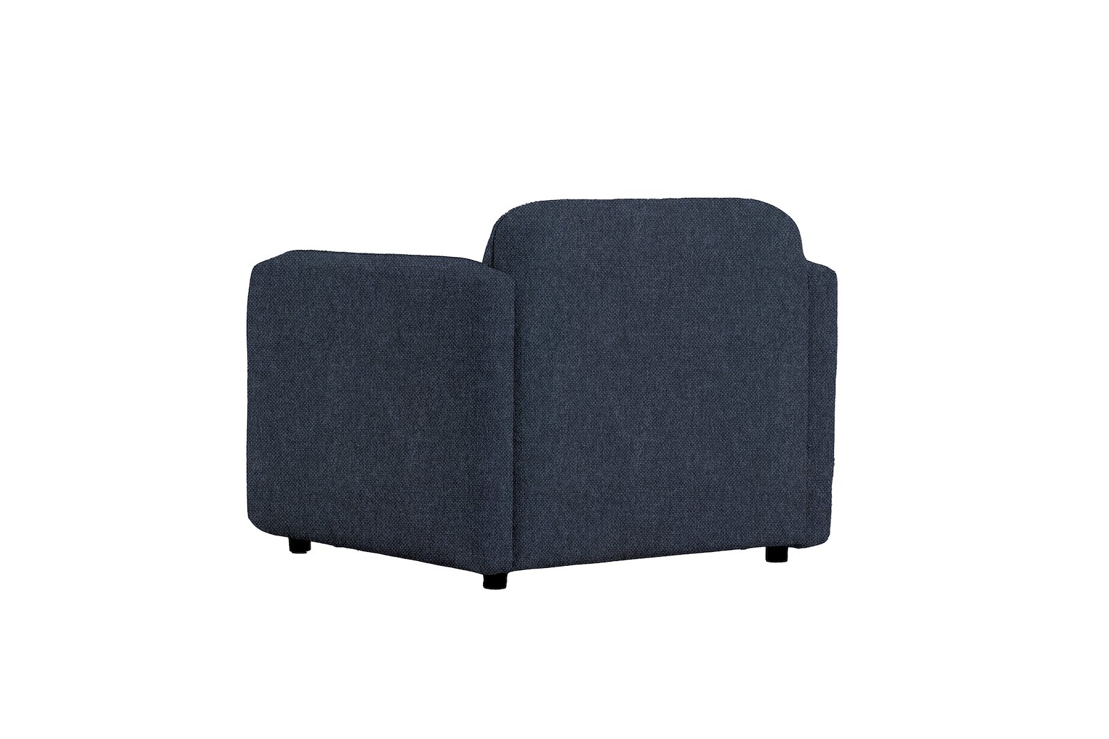 Fluff Hvilestol Tekstil Storm 77 Blue med sorte ben