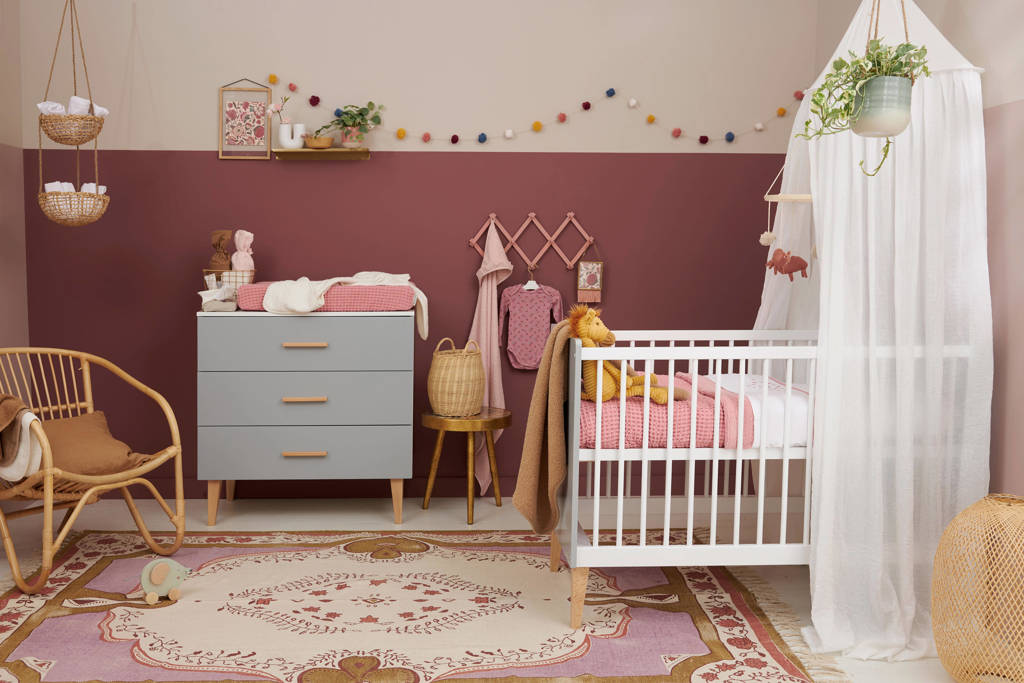 aankleedkussenhoesWafel Teddy old pink