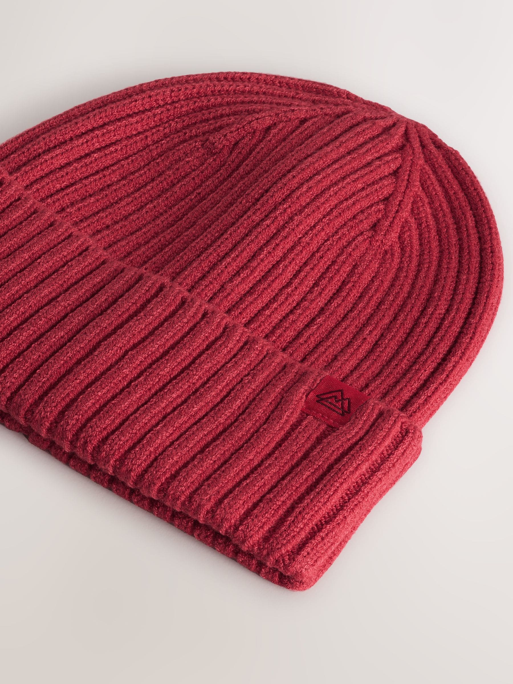 Rood - Gebreide beanie-muts (1-16jr)