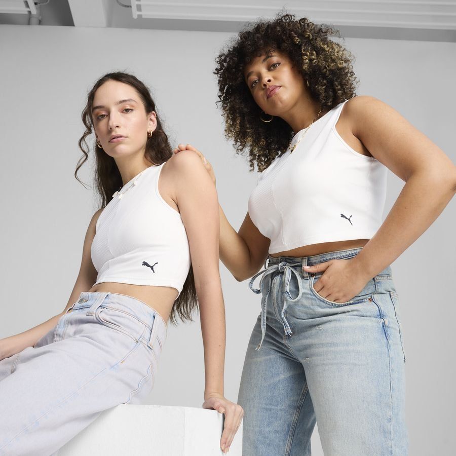Puma WARDROBE ESS Geripptes Crop-Top