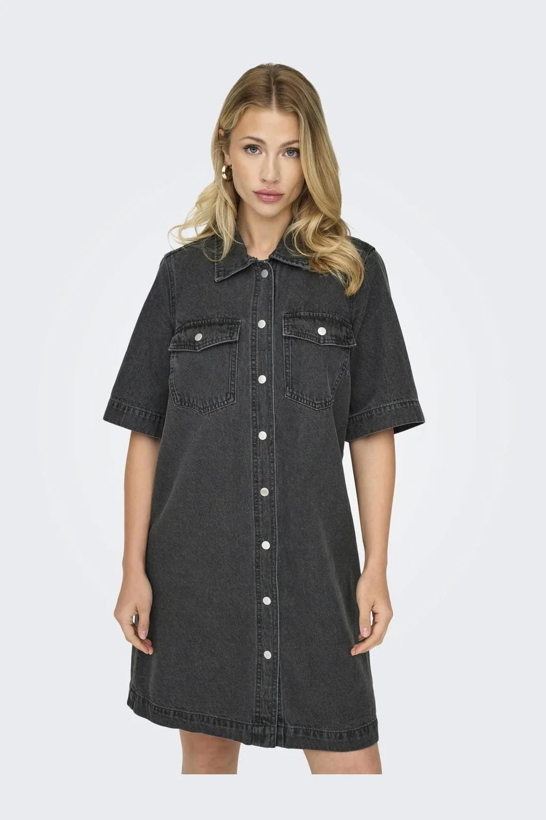 Only Onlbelle S/S Button Dress Gua