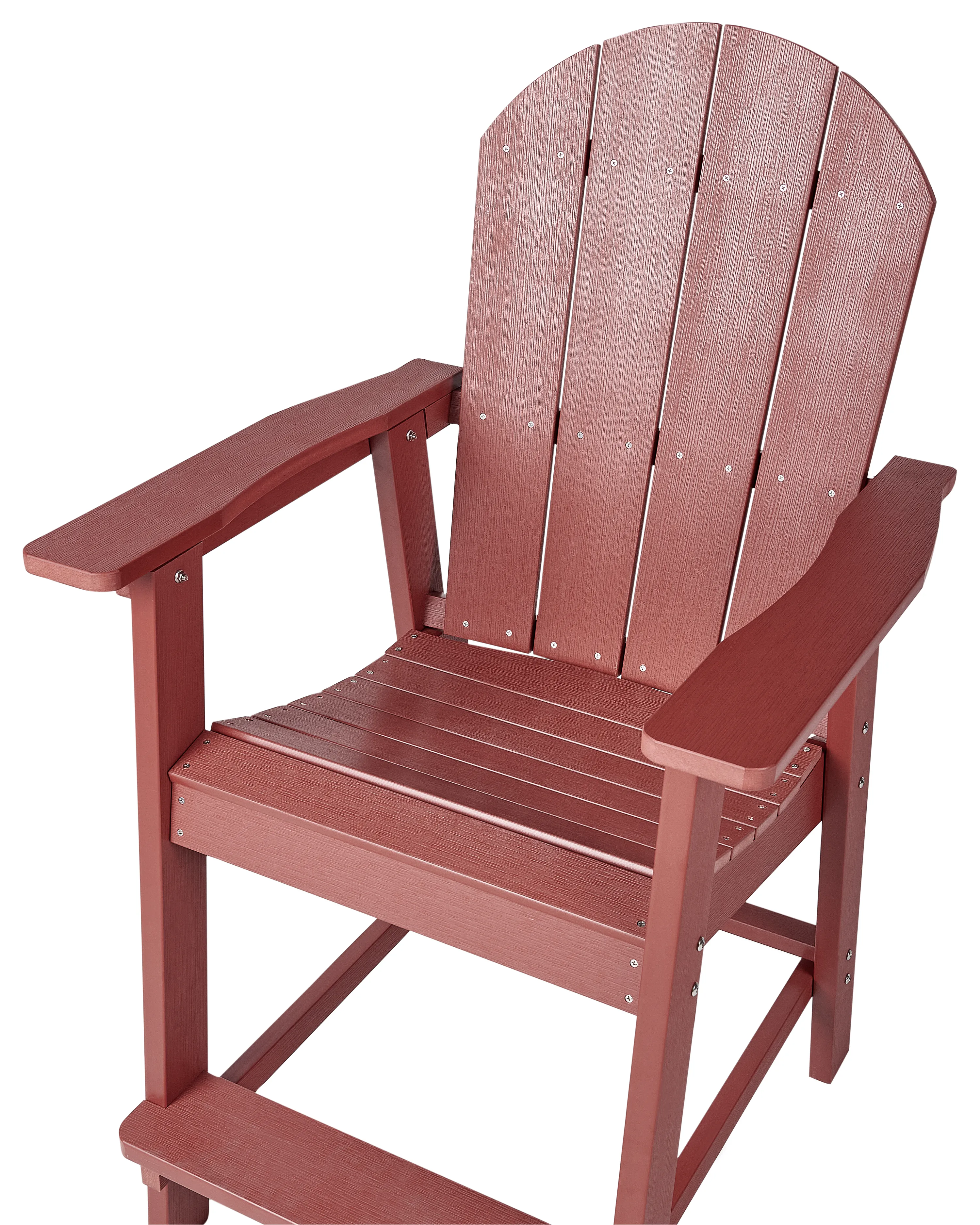 Tuin barkruk ADIRONDACK Synthetisch materiaal Rood