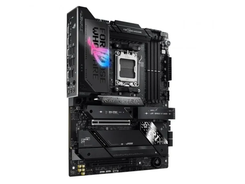 ASUS ROG STRIX X870E-E GAMING WIFI - Bundkort - ATX - Socket AM5 - AMD X870E Chipset - USB4, USB-C 3.2 Gen 2x2, USB-C 3.2 Gen2, USB 3.2 Gen 2, USB 3.2 Gen 1 - Wi-Fi 7, 5 Gigabit Ethernet, Bluetooth - onboard grafik (CPU påkrævet) - HD Audio (8-kanale