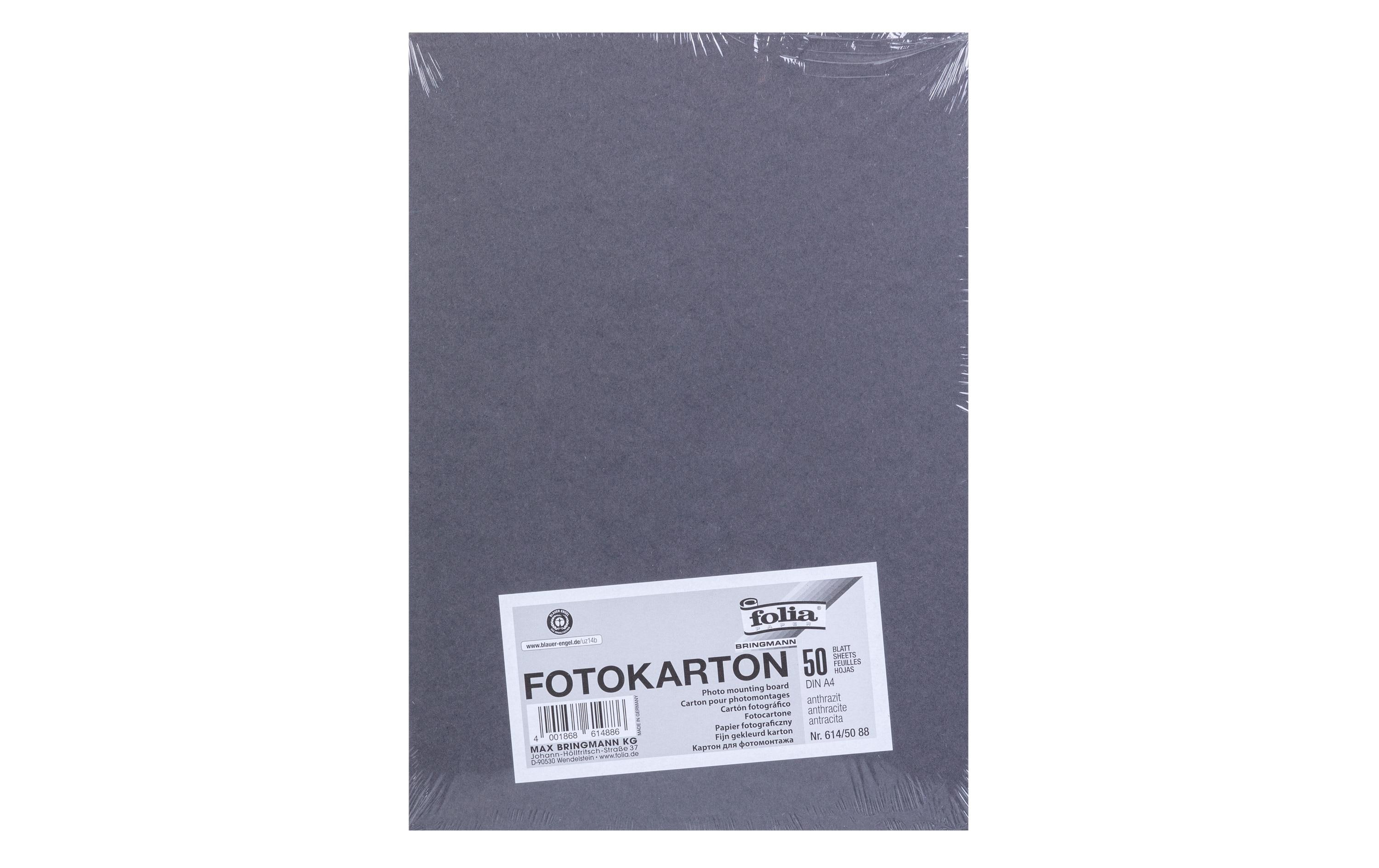Fotokarton A4, 300 g/m², 50 Blatt, AnthrazitFotokarton zum Basteln oder Gestalten