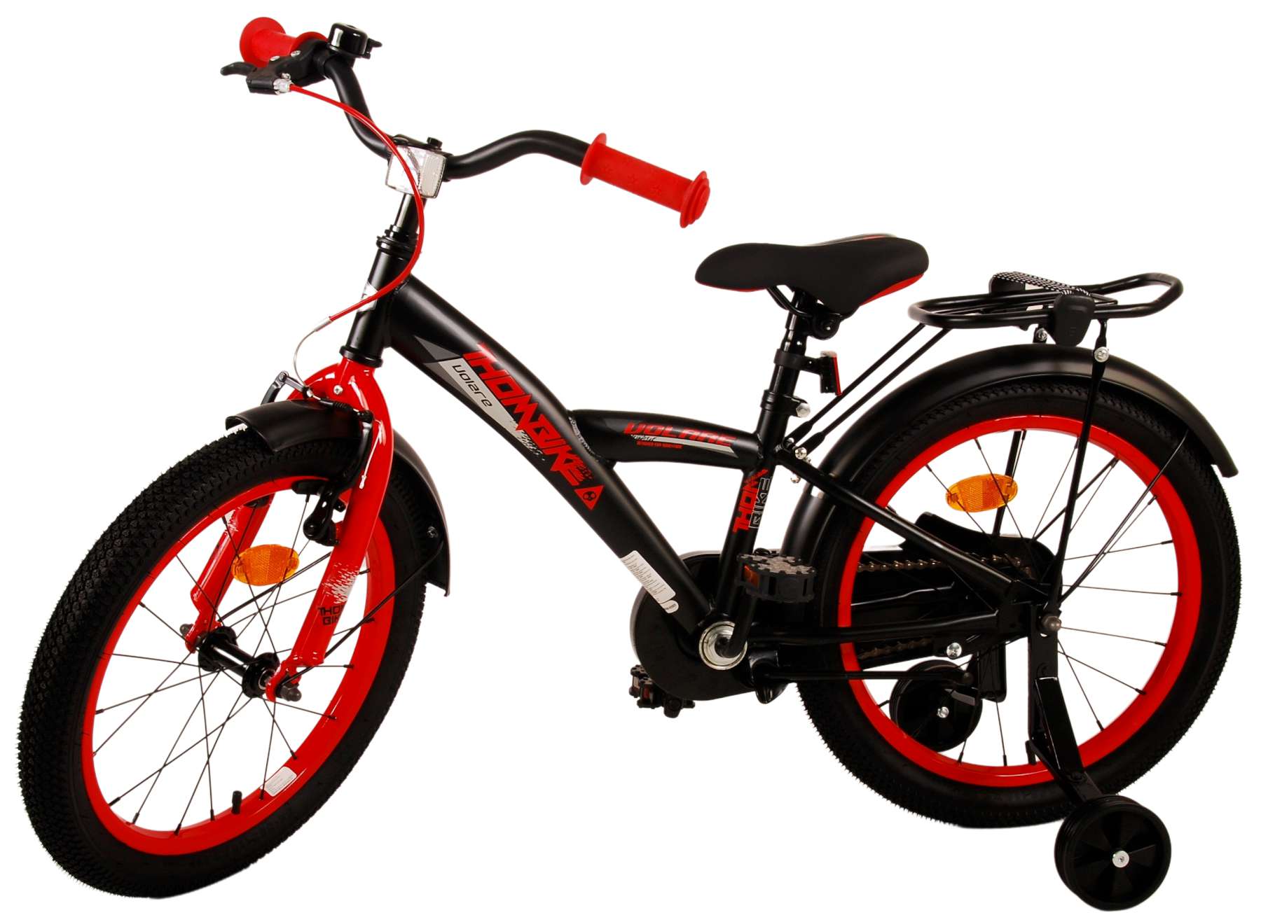 TPFSports Thombike Kinderfahrrad - Jungen - 18 Zoll - Rücktritt + Handbremse - Schwarz Grün