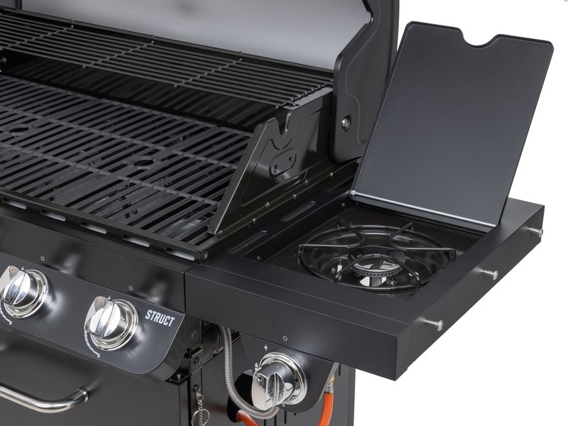 STRUCT Gasgrill Austin 5B Mobiler Gasgrill mit 5 Brennern und einer Seitenkochstelle