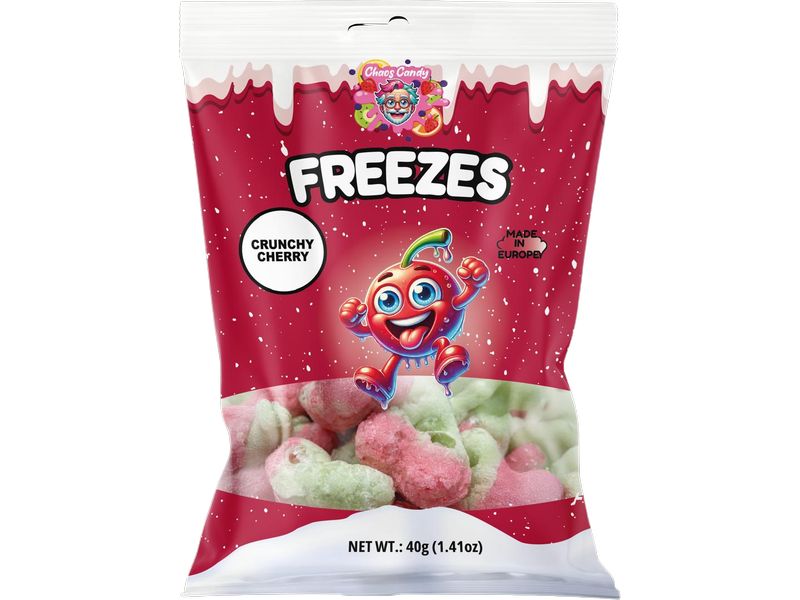 Freezes Gummibonbons Cherries gefriergetrocknet 40 g Gefriergetrockneter Fruchtgummis mit Cherry Geschmack