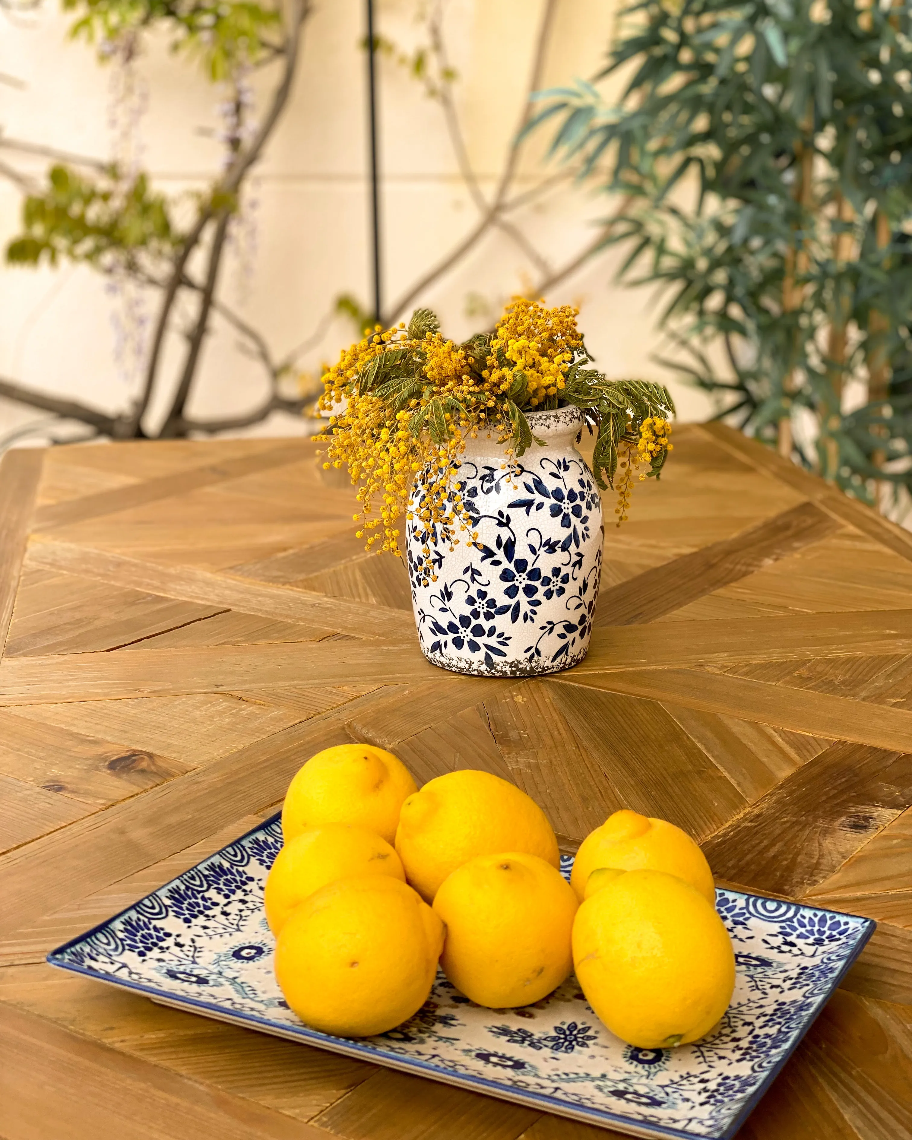 Bloemenvaas AMIDA Steengoed 18 cm Wit