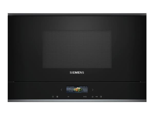 Siemens iQ700 BF722R1B1 - Mikrobølgeovn - innebygd - 21 liter - 900 W - svart/rustfritt stål