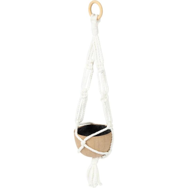 Petite suspension macramé avec cachepot - Kraft