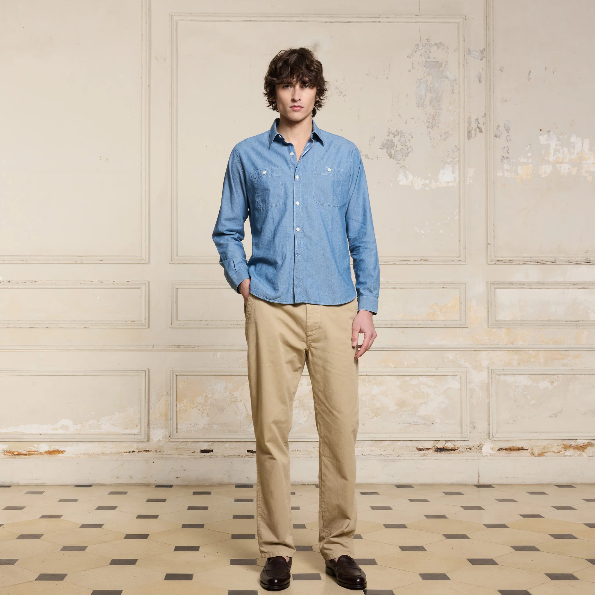 Blue chambray shirt