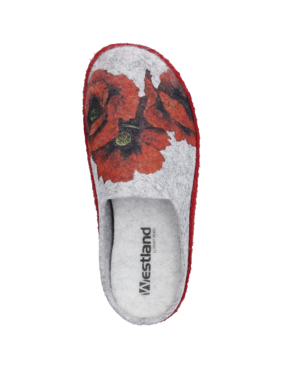 Hausschuh Marguerite 01, hellgrau-m