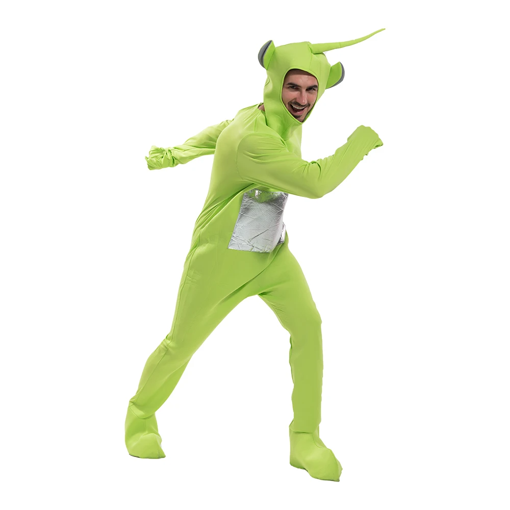 (175-190cm) Fasnachts Erwachsenen Kostüm Teletubbies Dipsy Overall Verkleidung für Motto Partys / Halloween - Grün