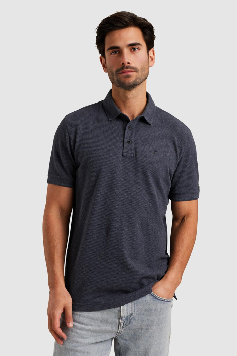 Cast Iron blauwe heren polo