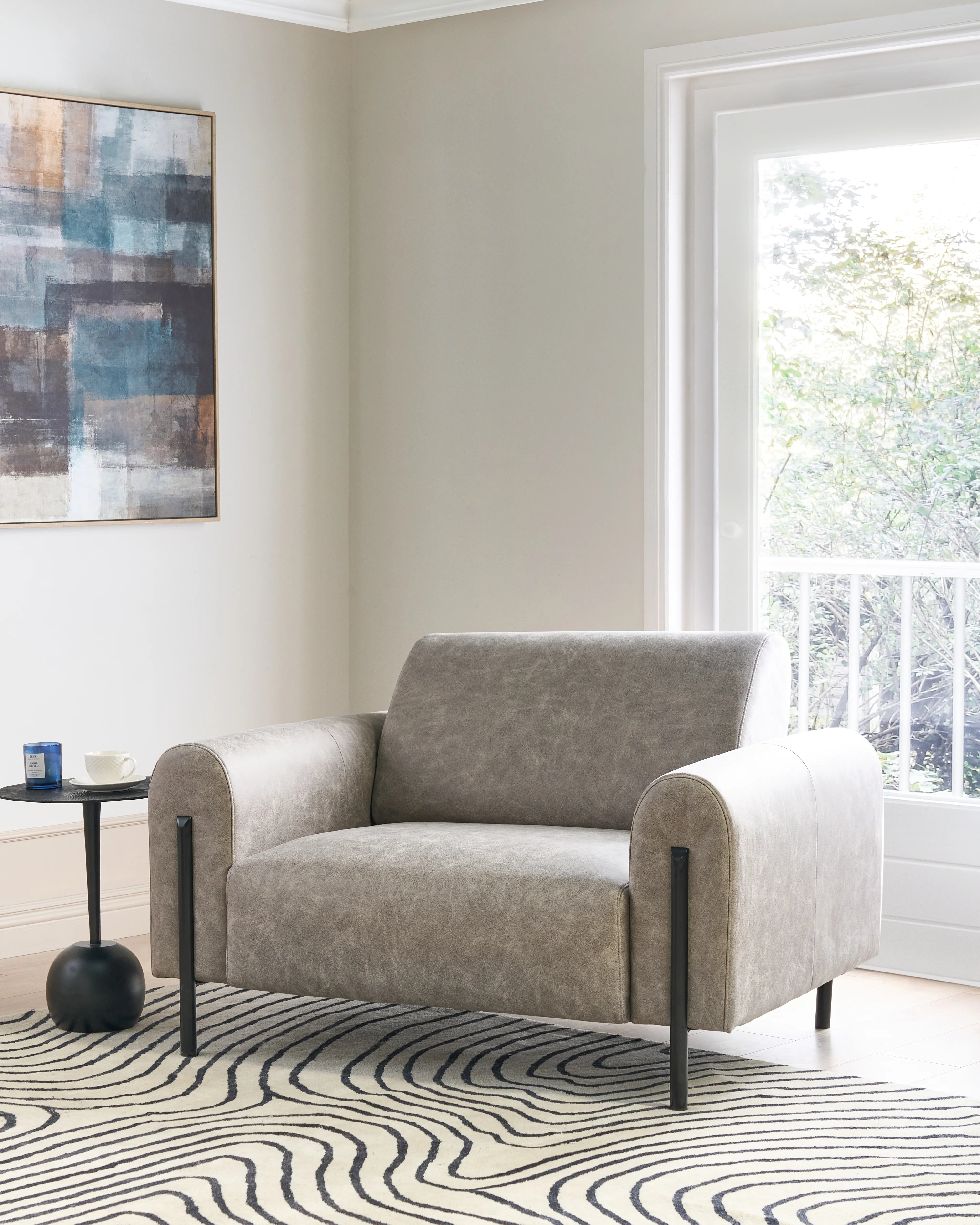 Fauteuil ASKIM Stof Lichtgrijs