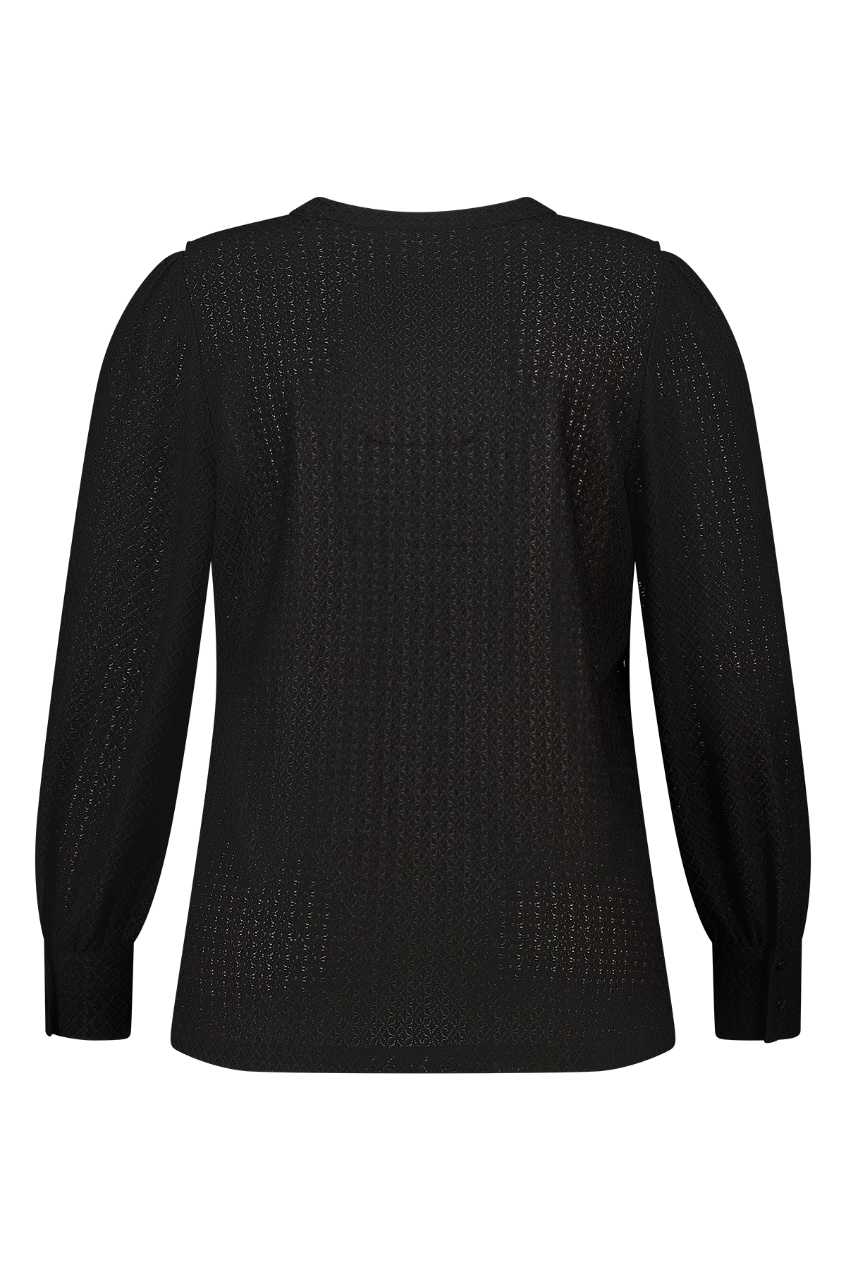 Blouse met ruches Zwart