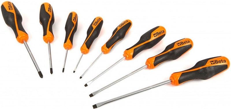 Beta Tools - Schroevendraaiers Set - 5 Platte en 3 Phillips - Hoogwaardig Staal