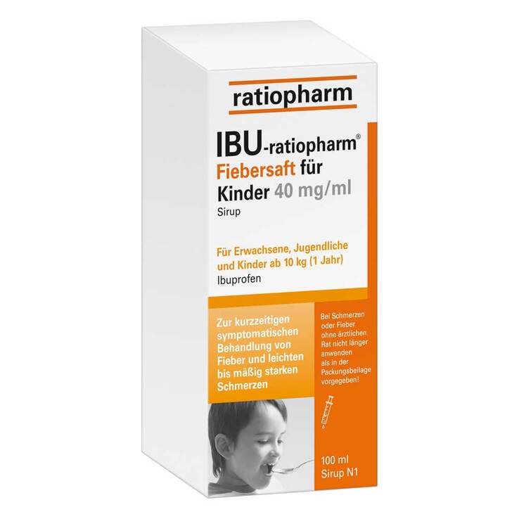 Ibu Ratiopharm 4% Fiebersaft für Kinder, 100 ml