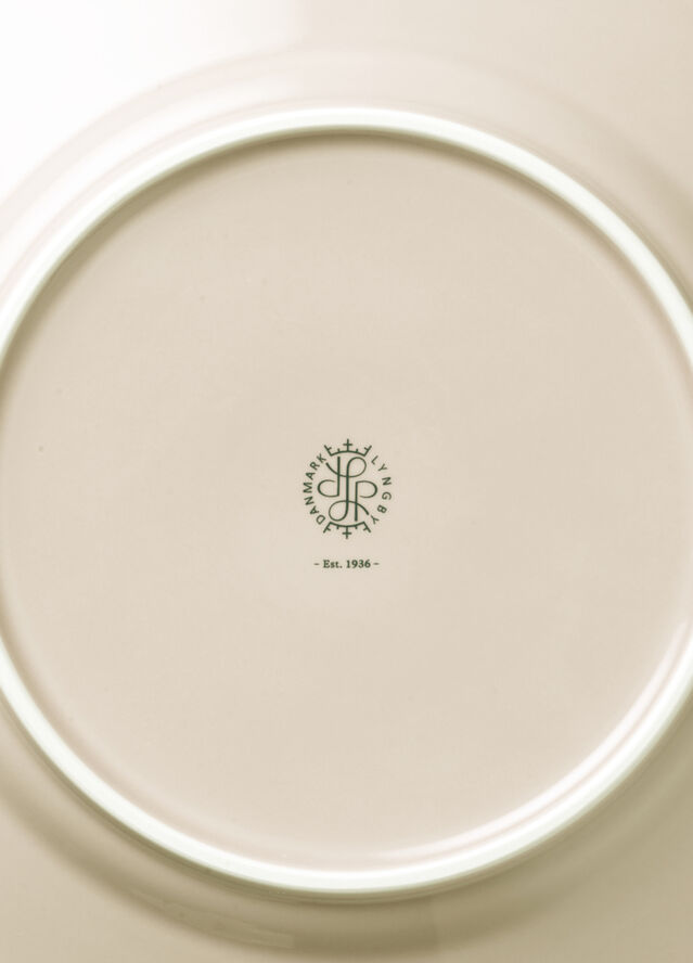 Lyngby Porcelæn Rhombe Earth Middagstallerken Ø27 cm marble Hvid