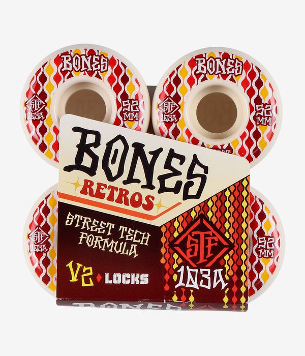 Bones STF Retros V2 Rollen (white red) 52mm 103A 4er Pack