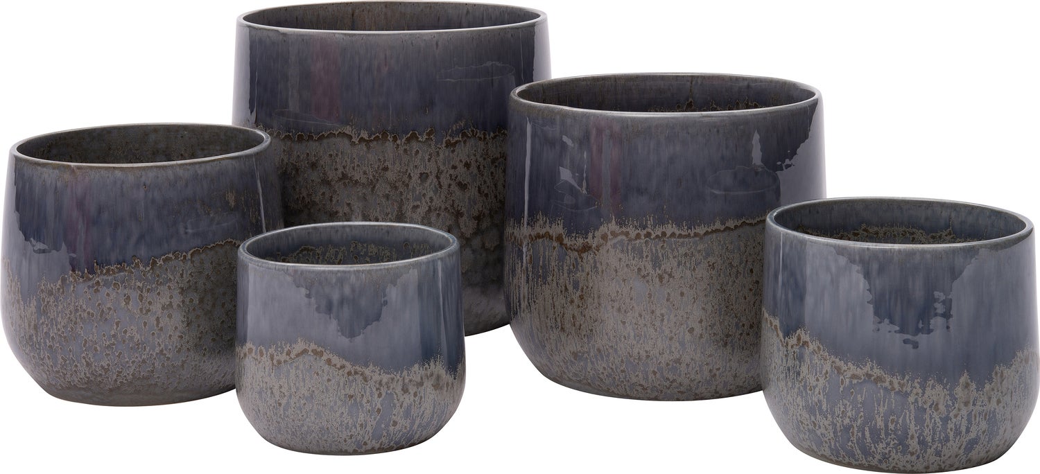 Intratuin bloempot Lucas blauw D 18 H 17 cm