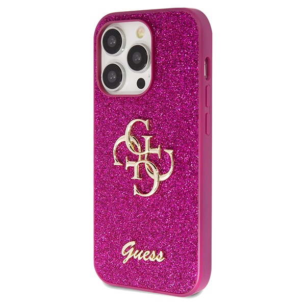 iPhone 15 Pro Max Hardcase Hülle Big Glitter Script (GUHCP15XHG4SGU) - Pink