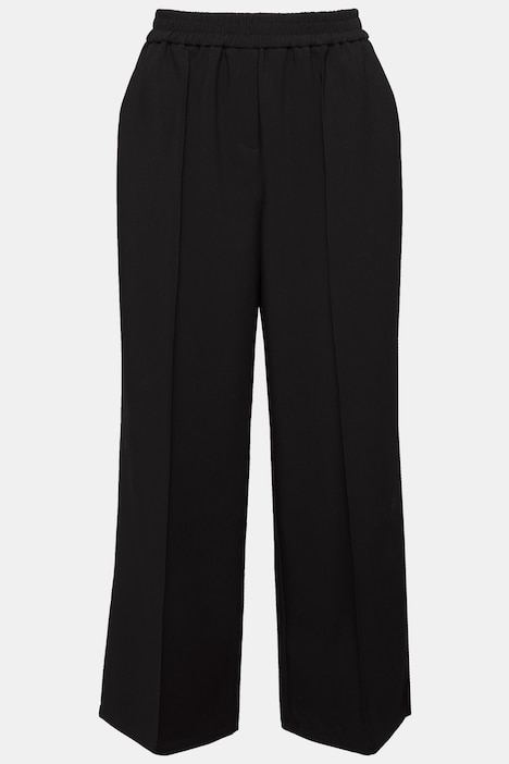 Hose, Wide Legs, Seitenschlitze, Elastikbund